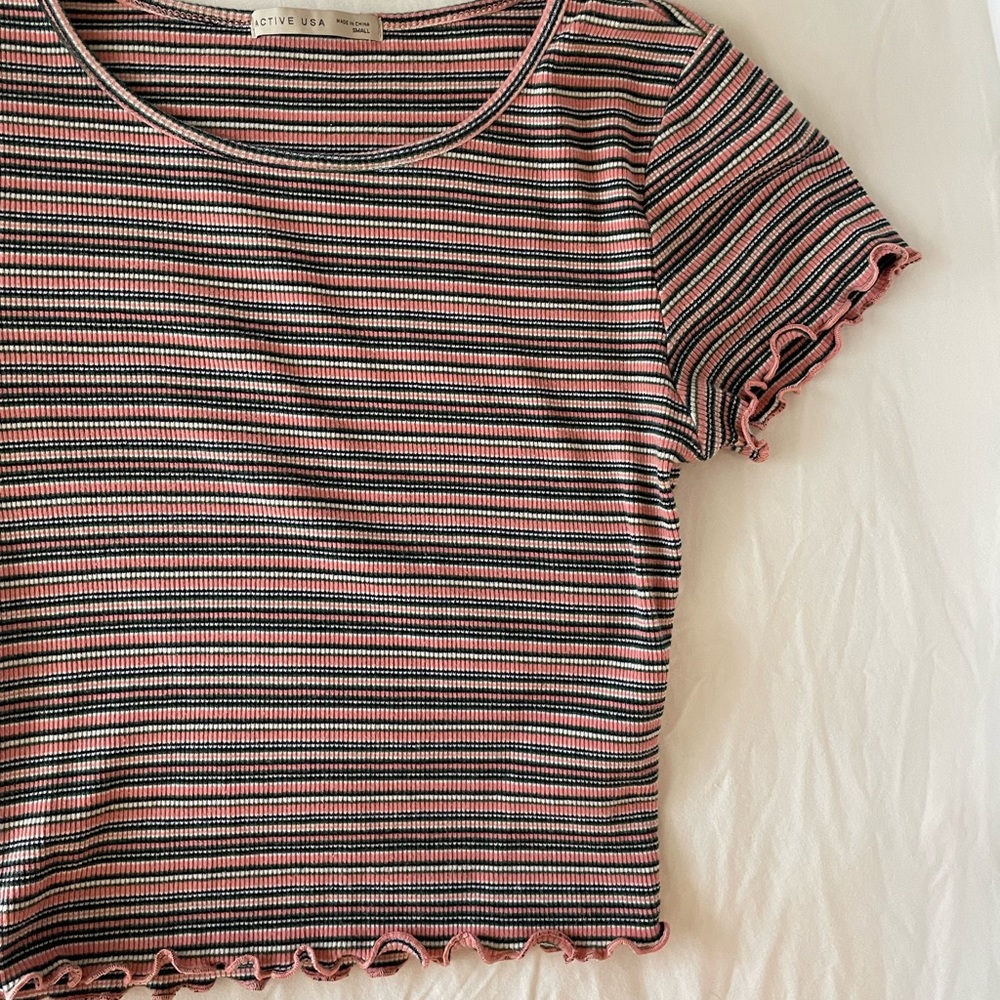 Striped crop top from Active USA